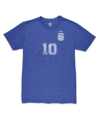 1863FC Men's Lionel Messi Blue Argentina National Team Retro Name Number Tri-Blend T-Shirt