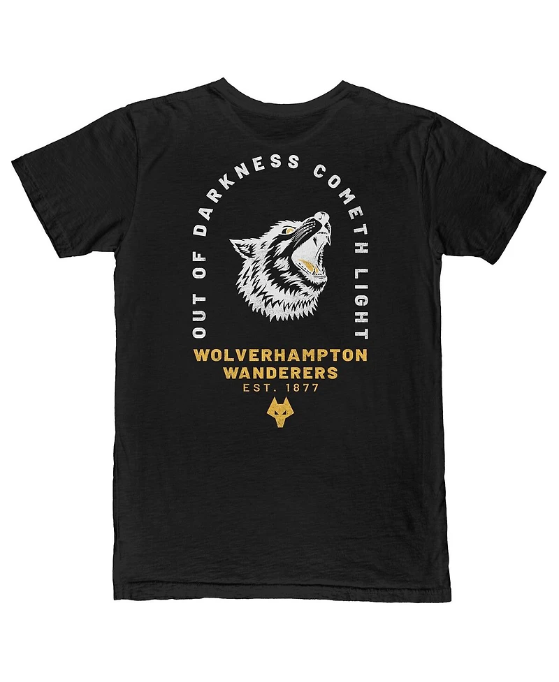 1863FC Men's Black Wolverhampton Wanderers Darkness Cometh Light Arch T-Shirt
