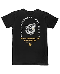1863FC Men's Black Wolverhampton Wanderers Darkness Cometh Light Arch T-Shirt