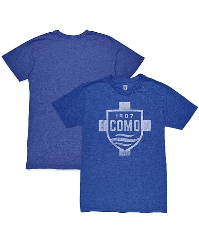 1863FC Men's Heather Royal Como 1907 Mono Crest Twisted Tri-Blend Slub T-Shirt