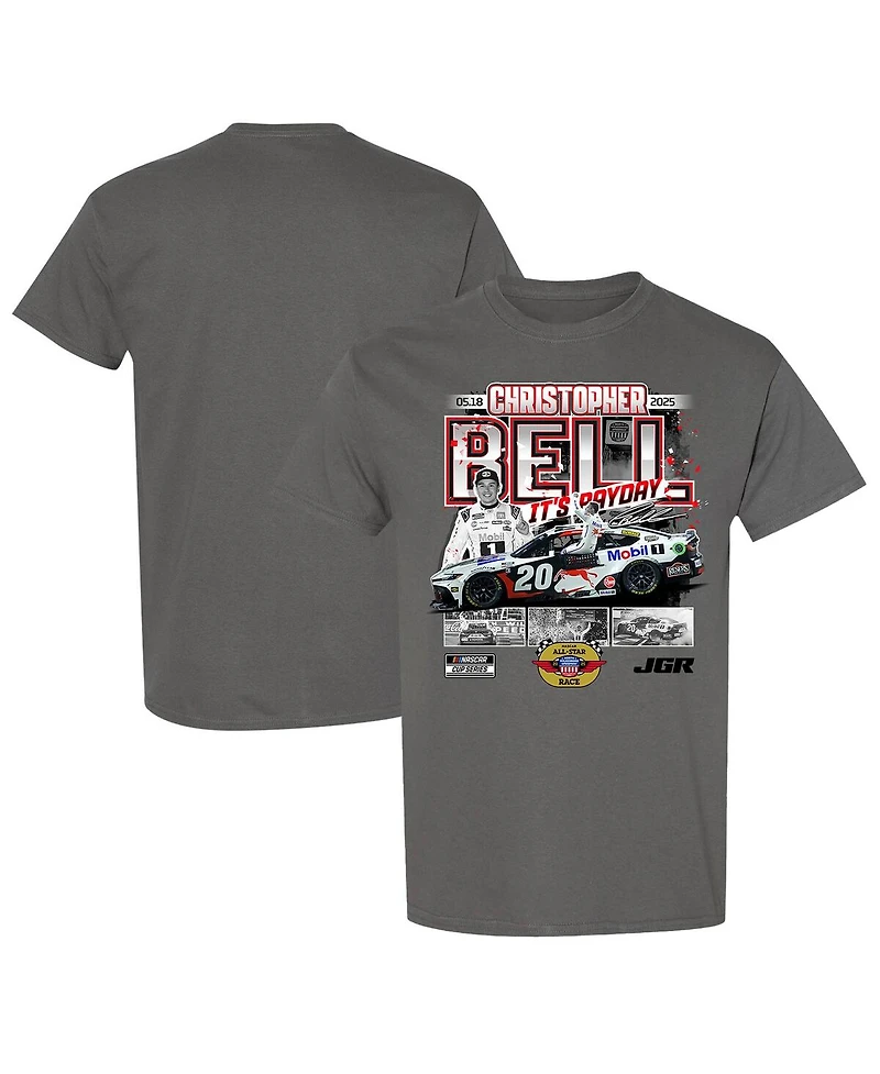 Checkered Flag Sports Men's Charcoal Christopher Bell 2025 Nascar All-Star Race Winner T-Shirt