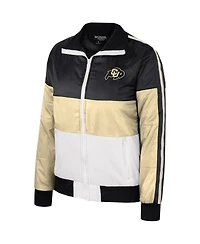 The Wild Collective Women's Gold Colorado Buffaloes Color Block Puffer Full-Zip Jacket