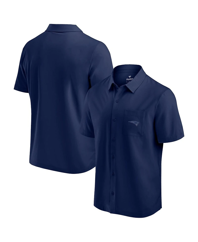 Fanatics Men's Navy New England Patriots Front Office Button-Up Shirt