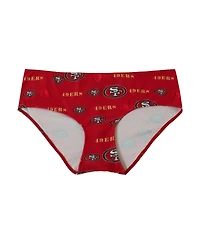 Concepts Sport Women's Scarlet San Francisco 49ers Mosaic Allover Print Knit Panty