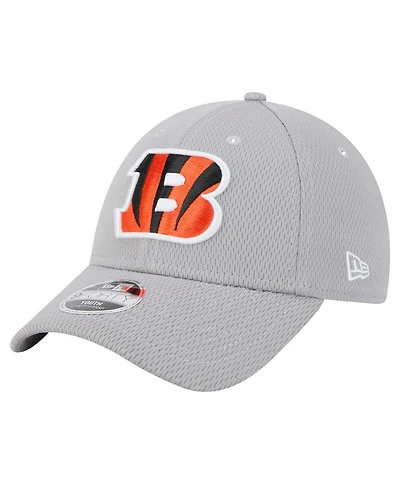 New Era Big Boys and Girls Gray Cincinnati Bengals Main 9FORTY Adjustable Hat
