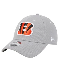 New Era Big Boys and Girls Gray Cincinnati Bengals Main 9FORTY Adjustable Hat
