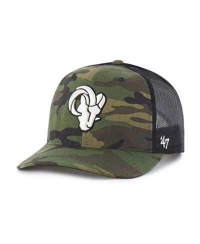 '47 Brand Men's Camo Los Angeles Rams Trucker Adjustable Hat