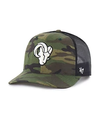 '47 Brand Men's Camo Los Angeles Rams Trucker Adjustable Hat