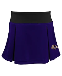 Outerstuff Girls Preschool 2-Piece Purple Baltimore Ravens Spirit Cheerleader Set with Bloomers
