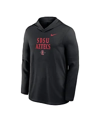 Nike Men's Black San Diego State Aztecs Sideline Dri-fit Lightweight Hoodie