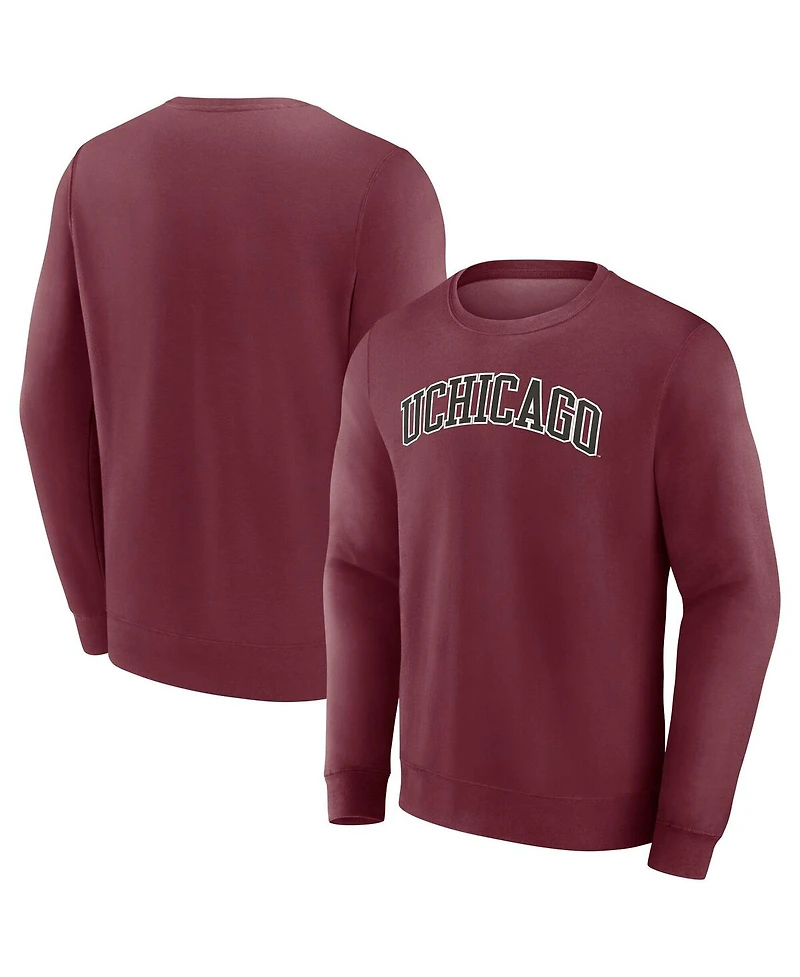 Fanatics Men's Maroon UChicago Maroons Short Name Pullover Sweatshirt