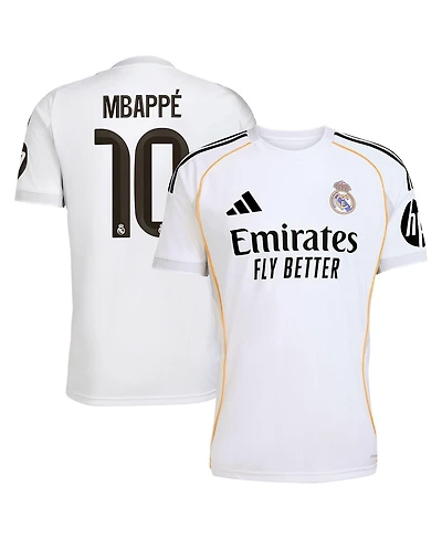 Adidas Men's Kylian Mbappe White Real Madrid 2025/26 Home Replica Player Jersey