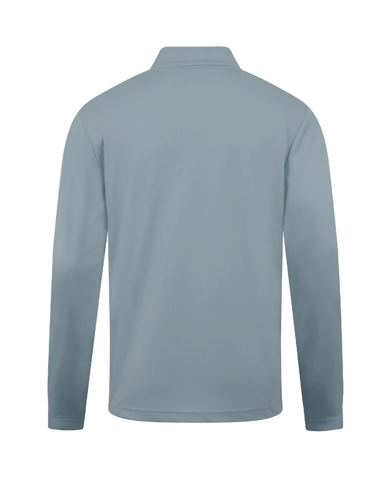 LevelWear Men's Gray Usmnt Heron Quarter-Zip Pullover Hoodie