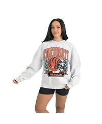 Gameday Couture Women's Gray Cincinnati Bengals Heritage Premium Fleece Pullover Sweatshirt