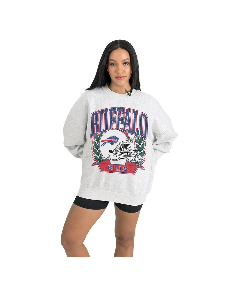 Gameday Couture Women's Gray Buffalo Bills Heritage Premium Fleece Pullover Sweatshirt
