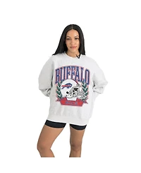 Gameday Couture Women's Gray Buffalo Bills Heritage Premium Fleece Pullover Sweatshirt