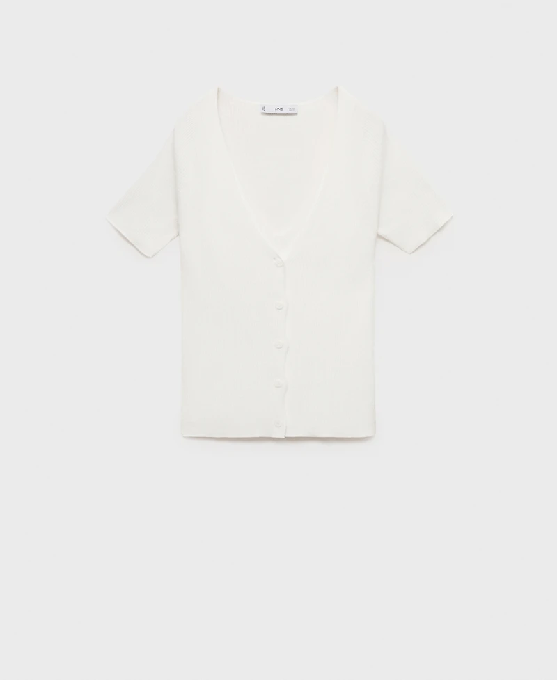 Mango Women's Mixed Ribbed Sweater