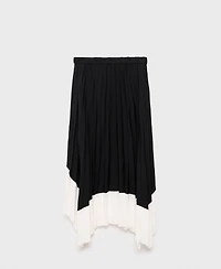 Mango Women's Pleated Asymmetric Skirt