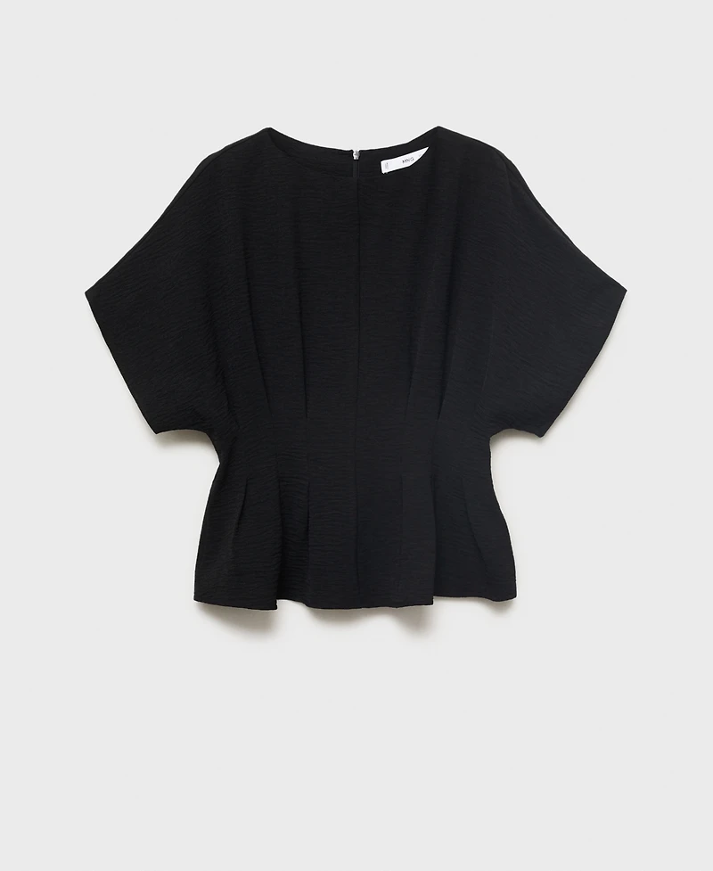 Mango Women's Fitted Peplum Blouse
