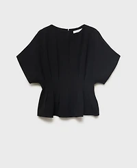Mango Women's Fitted Peplum Blouse