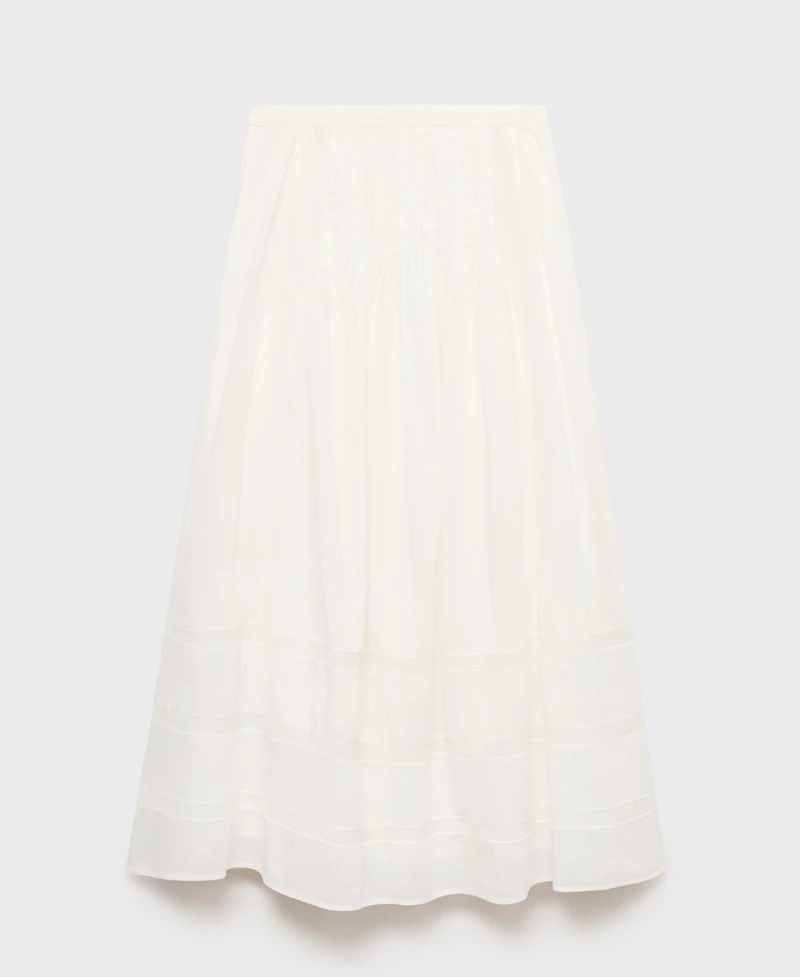 Mango Women's Lace Cotton Skirt