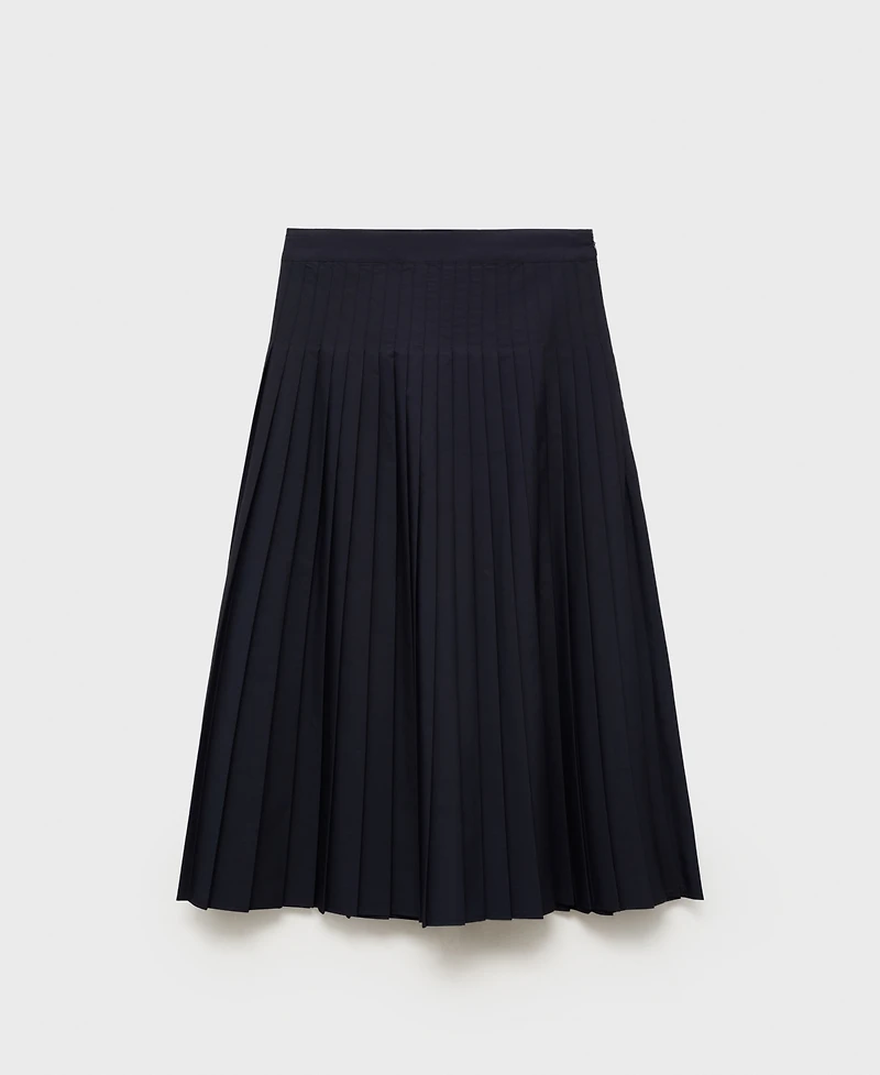 Mango Women's Pleated Midi Skirt