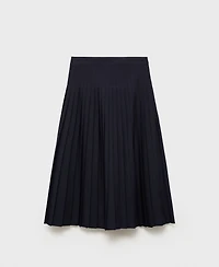 Mango Women's Pleated Midi Skirt