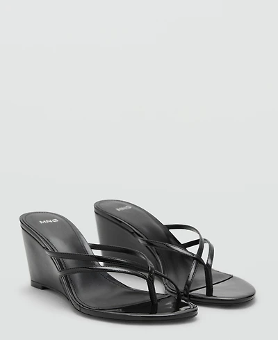 Mango Women's Crisscross Straps Wedge Sandals