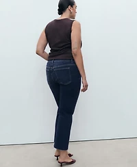 Mango Women's Sienna Flared Cropped Jeans