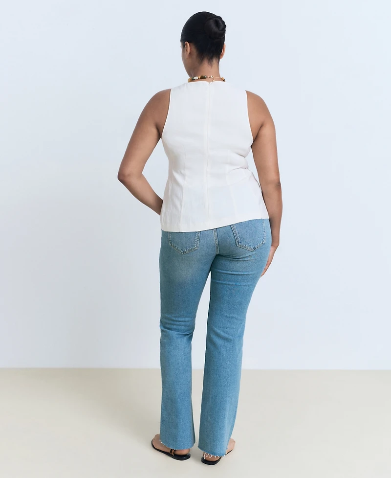 Mango Women's Fiona Flared Mid-Rise Jeans