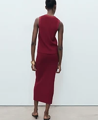 Mango Women's Fine Knit Midi Skirt