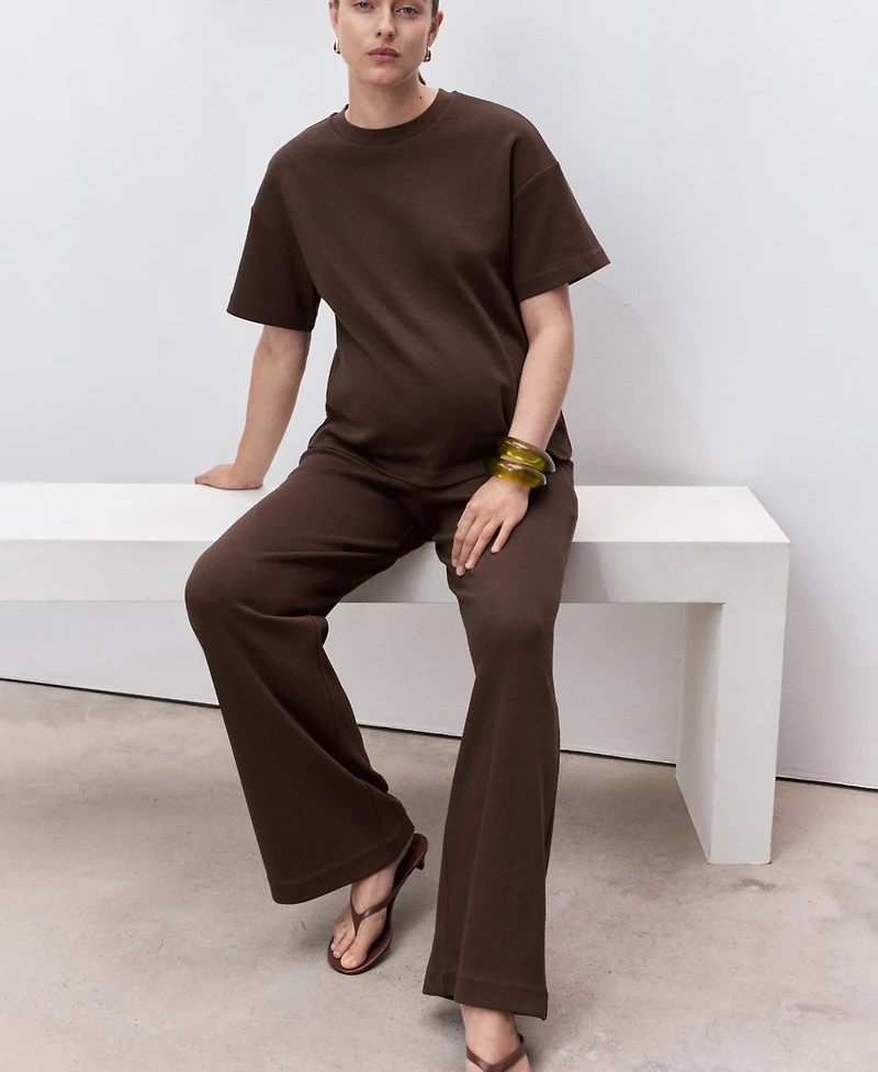 Mango Women's Straight Cotton Maternity Pants