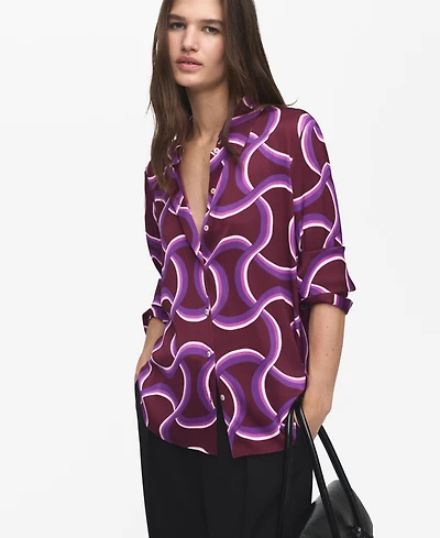 Mango Women's Abstract Print Shirt