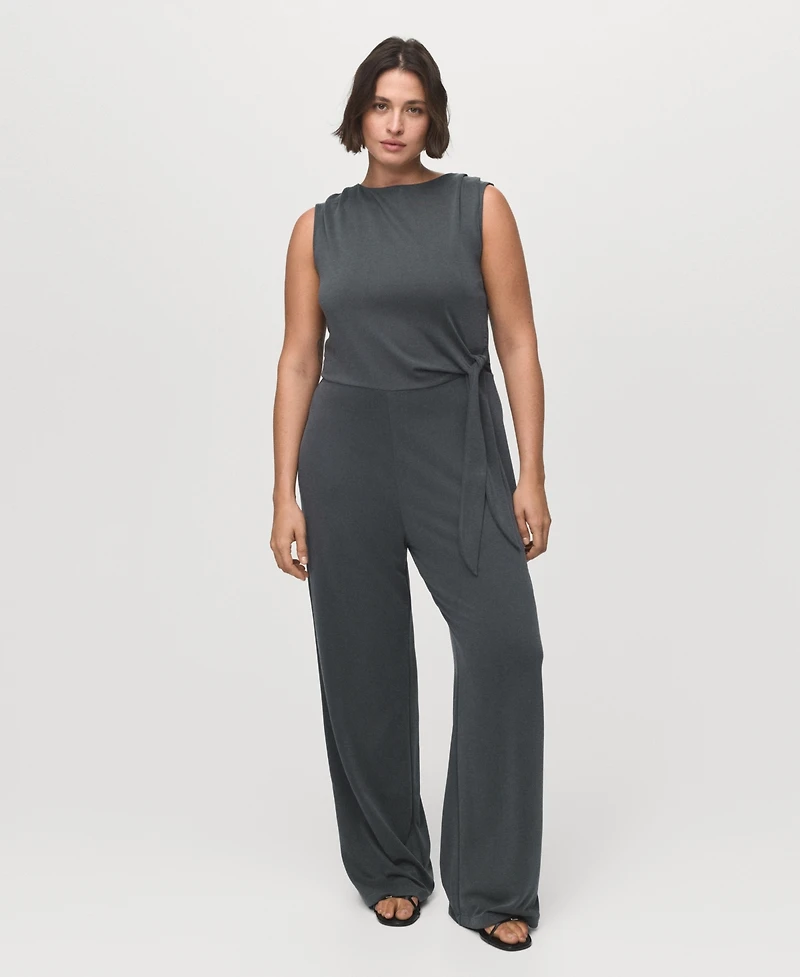 Mango Women's Long Knot Jumpsuit