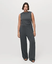 Mango Women's Long Knot Jumpsuit