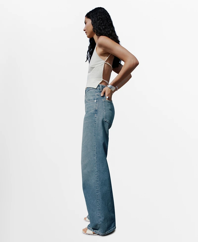 Mango Women's Mid-Rise Straight Jeans