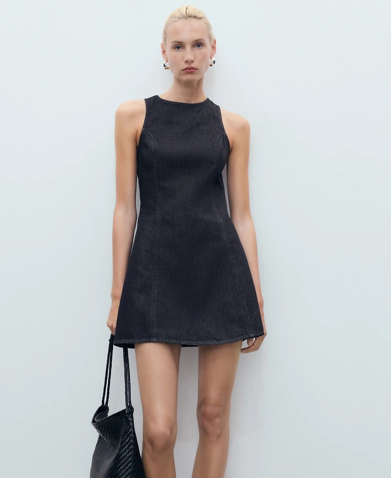 Mango Women's Short Denim Dress