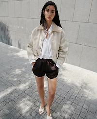 Mango Women's Contrasting Trim Shorts