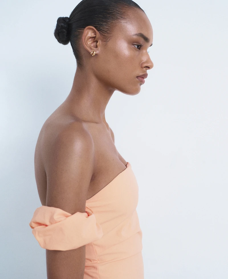 Mango Women's Strapless Midi Dress