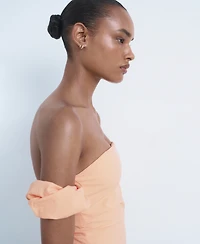 Mango Women's Strapless Midi Dress