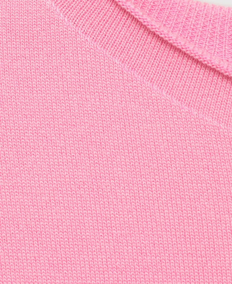 Mango Women's Short-Sleeved Fine-Knit Sweater