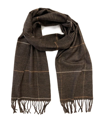 V. Fraas Men's Large Glen Plaid Scarf