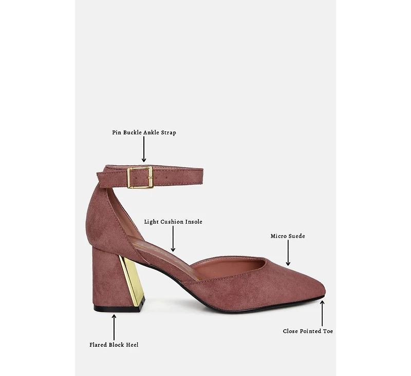 Rory Metallic Sling Detail Block Heel Sandals Women