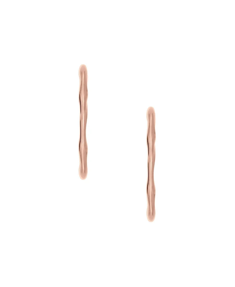 Skagen Women's Moderne Stak Rose Gold-Tone Stainless Steel Hoop Earrings