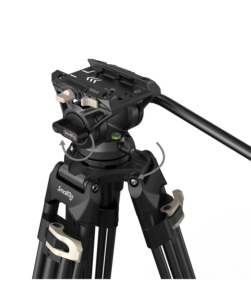 SmallRig Ad-01 3751B 3-Section Heavy-Duty Aluminum Tripod with Fluid Head