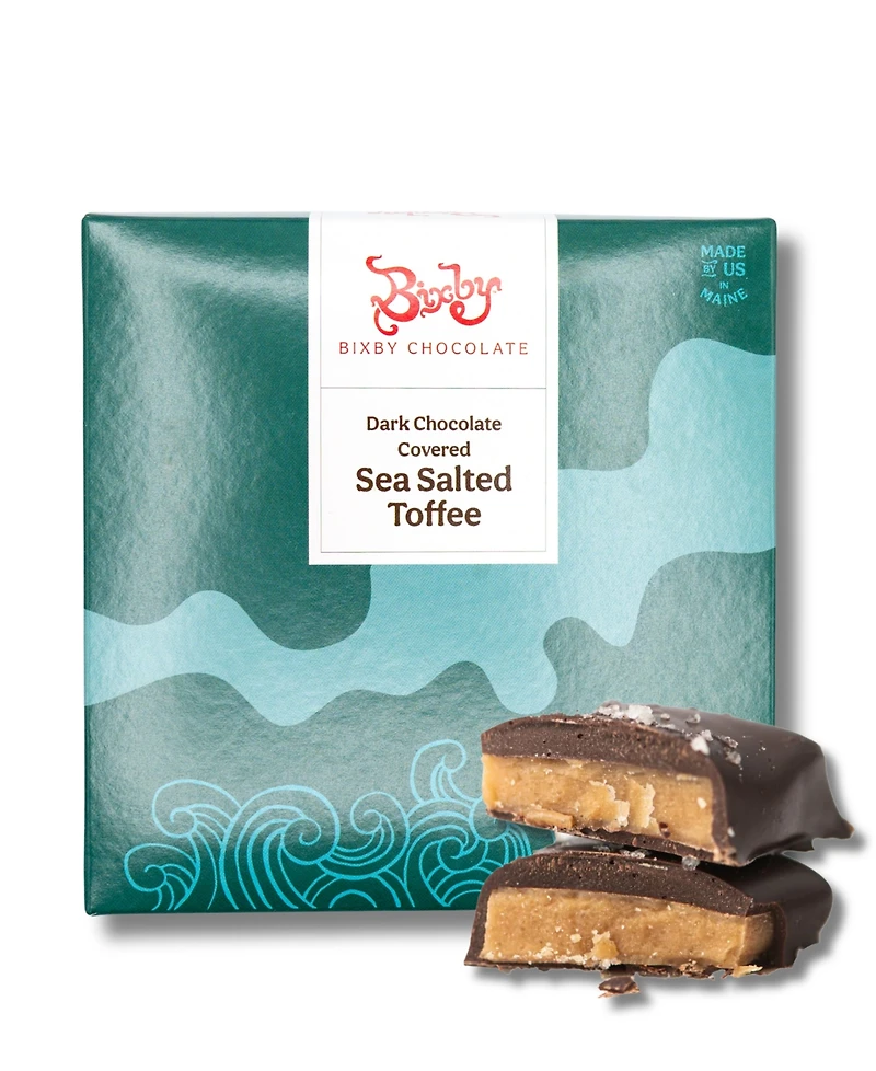 Bixby Chocolate Dark Chocolate Sea Salted Toffee Gift Box, 1 lb