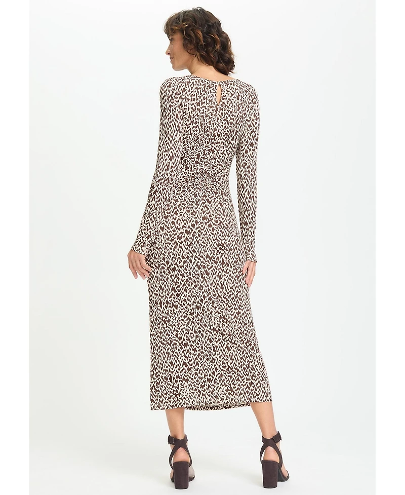 Olsen Women's Modern Animal Fitted Midi Dress