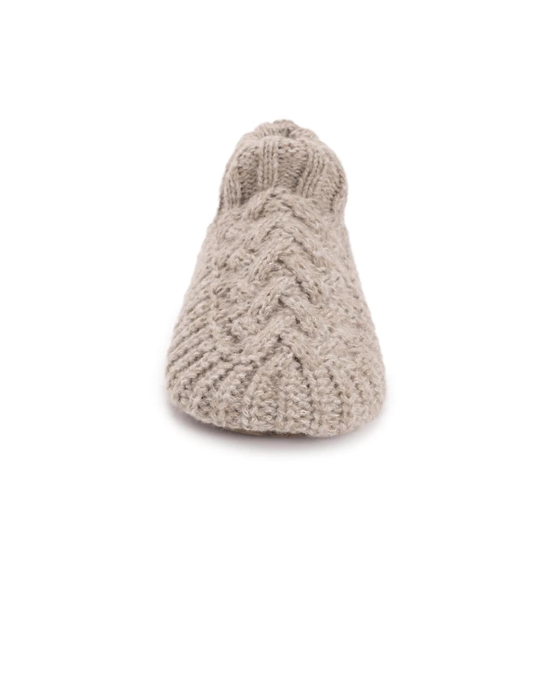 Muk Luks Women's Sweater Cuff Bootie, Pink, S/M