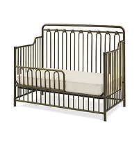 L.a. Baby Baldwin 4 in 1 Convertible Full Sized Metal Crib in Golden Nuggest