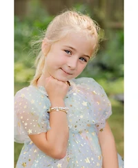 Bits & Bows Girls Birthday Beaded Bracelet in Pink